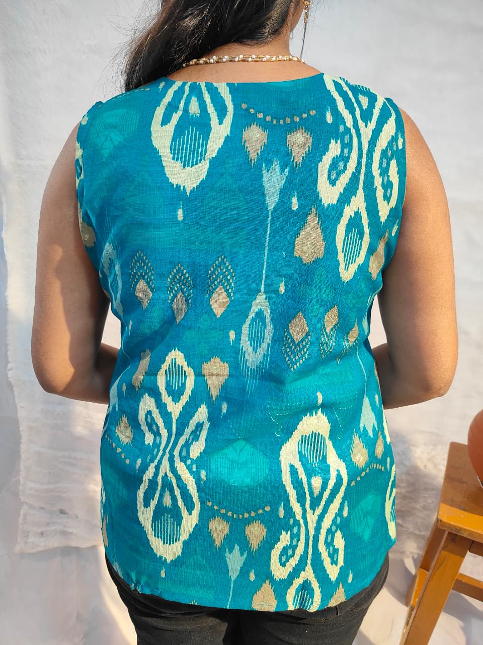 Turquoise charm Ethinic short kurti