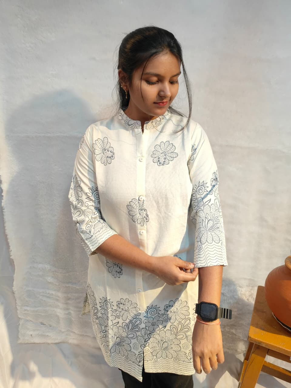 Ivory Vartican short kurti