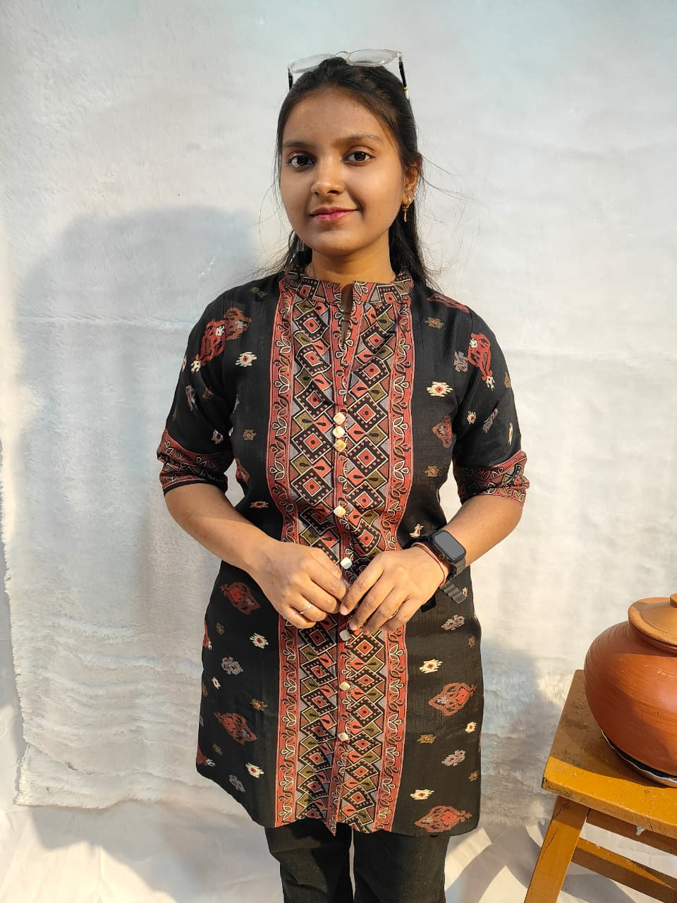 Rustic Vartican short kurti